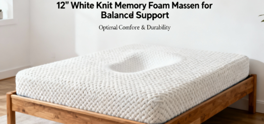 12″ White Knit Memory Foam Mattress for Balanced Support