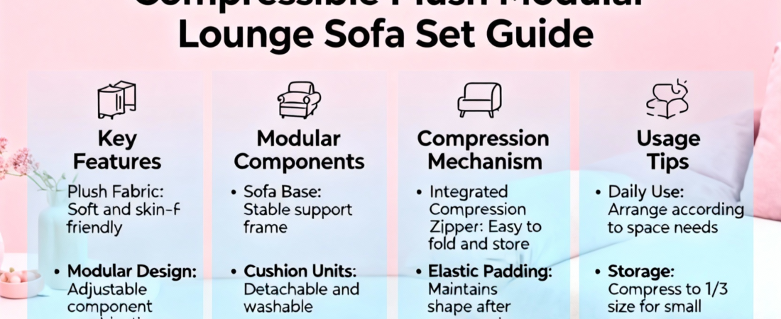 Compressible Plush Modular Lounge Sofa Set Guide